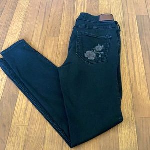 Hollister Black Embroidered Jeans